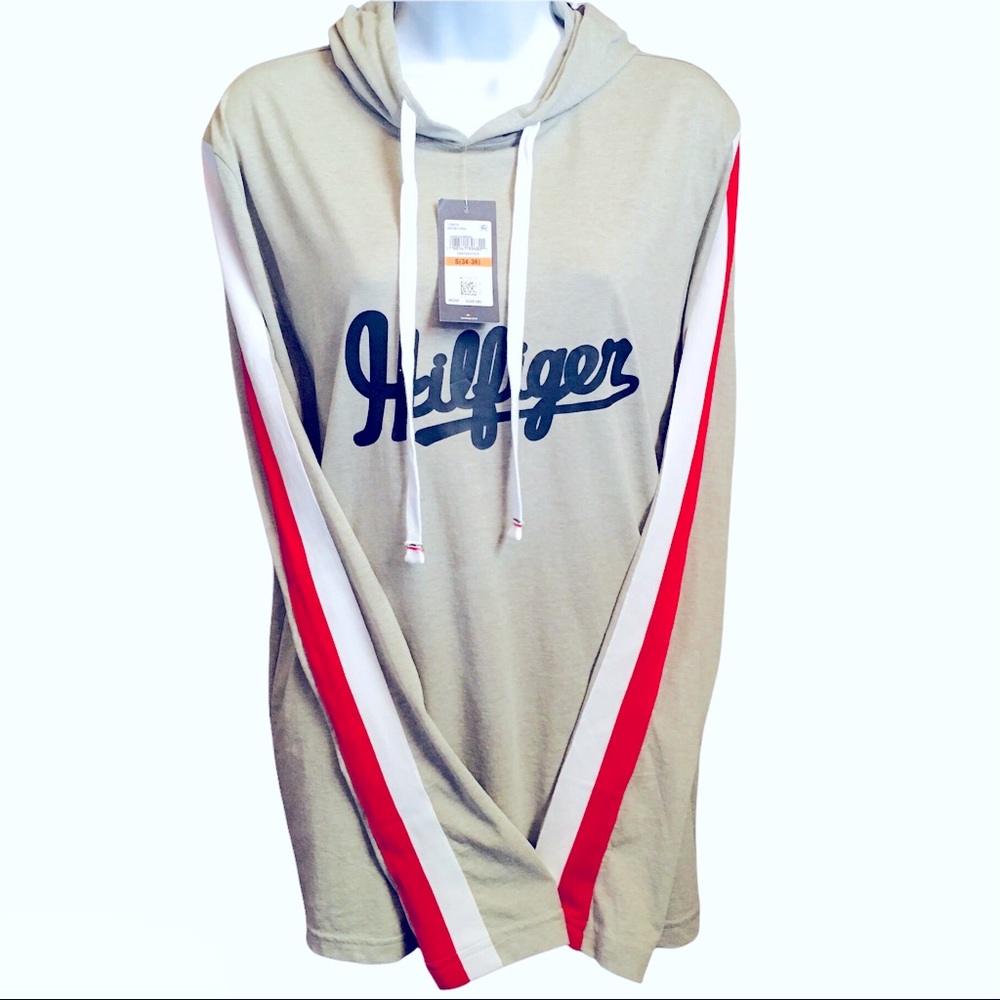 NWT Tommy Hilfiger Women’s Heather Grey Tee Hoodie